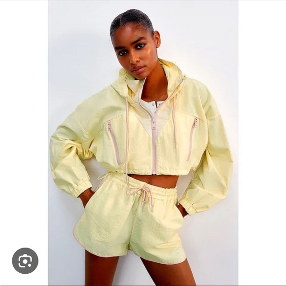 Zara Jackets & Blazers - Zara NWT Combo Cropped Windbreaker Yellow